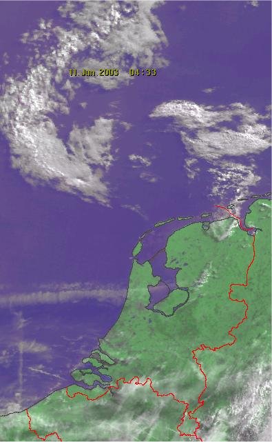Nederland is in de ochtend vrijwel onbewolkt
